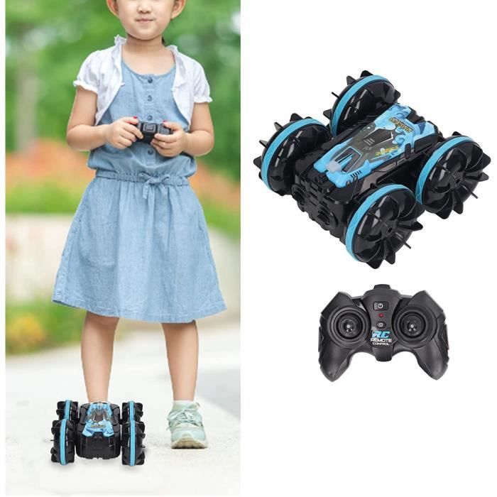 Voiture RC 4WD Vubkkty 2.4GHz | Stunt 360°, Tout-terrain, Rechargeable LED | Pneus Grippants, 2 Batteries | Cadeau 6-10 Ans Garçon