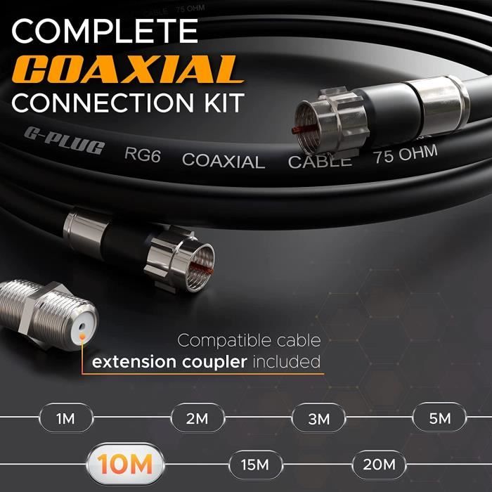 Rallonge de câble audio stéréo Jack 3.5mm m/f, 10m - Cdiscount TV Son Photo