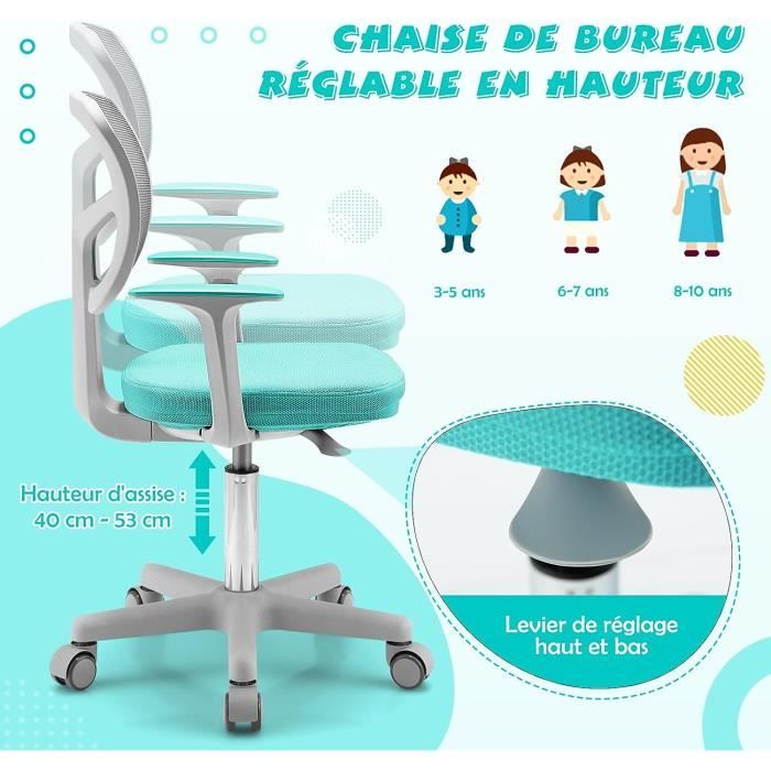 Chaise de bureau à roulettes bouclettes ocre