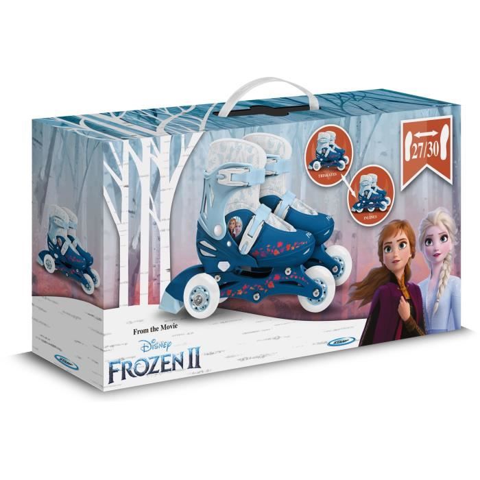 DISNEY Set de patins à roulettes avec protections LA REINE DES NEIGES 23/27  pas cher 