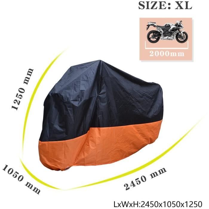 Housse pour Moto Extérieur, Bâche Protection Taille XL pour