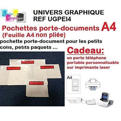 250 Pochettes porte document ci-inclus format A1 (feuille A4 non pliée)  adhésives transparente, imprimée documents ci-inclus et docu - Cdiscount  Bricolage