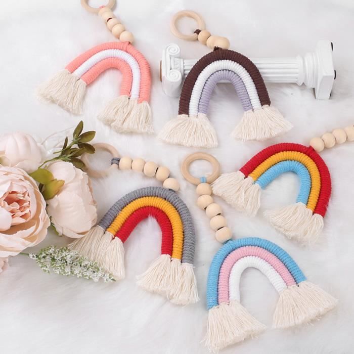 Kit Carillons à Vent à Peindre Pour Enfants – 12 Pièces En Bois + 48 Tubes Métalliques, Arc-en-ciel, DIY Créatif, Cadeau Anniversaire