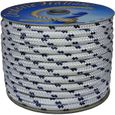 Corderie Italiane 00 - Corde Nautique, 5 mm, 100 m, blanc, avec étiquette en plastique bleu, couleur : blanc avec-2