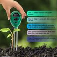 Soil Tester Kit 3 en 1 testeur de Sol Mètre d'humidité, Lumière et Testeur de pH Acidité, pour/Fleurs/Herbe/Plante/Jardin/Ferme-2