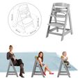 Chaise Haute Évolutive ROBA - Sit Up Click - Bois Laqué Taupe - Poids Max 50 kg-2
