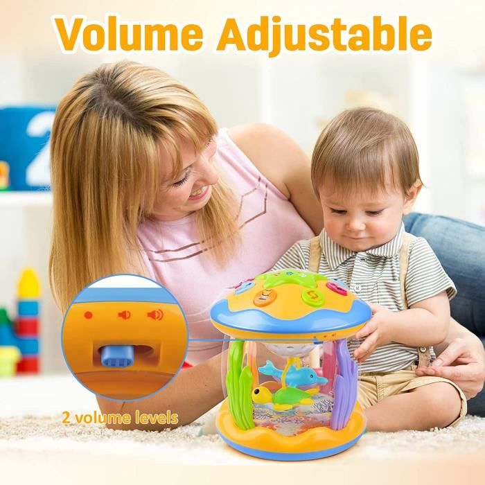 Acheter Jouets pour bébé 4 en 1, projecteur Musical océan rotatif
