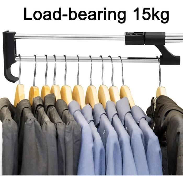 Support Tringle penderie Rail Coulissant de vêtements Extensible Simple