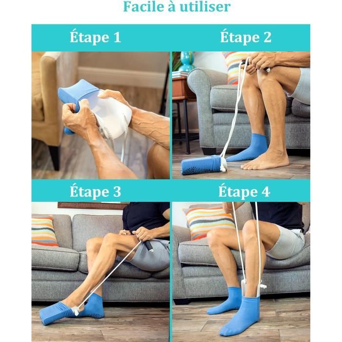 Personne âgée Bas De Contention Image Enfile-bas De Contention