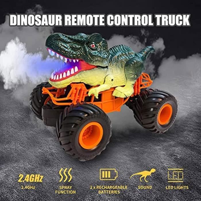 Voiture Télécommandée RC Dinosaures Monster Truck 1:16 - Vert - Tout  Terrain - Musique Lumières LED - Cdiscount Jeux - Jouets