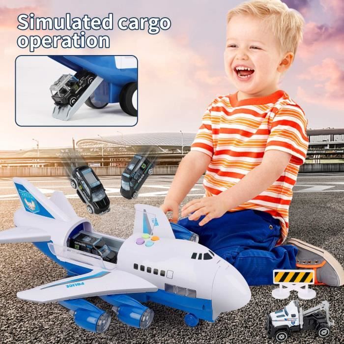 Jouets d'avion pour garçons et filles, Jouets pour tout-petits pour le  transport d'avions cargo avec lumières et musique - Cdiscount Jeux - Jouets