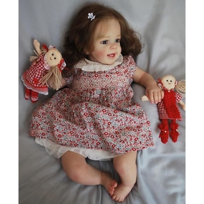 Poupée Renaissance 17 pouces réaliste renaître belle poupée premmie bébé  réaliste renaître bébé jouer jouets pour les enfants cadeau de Noël mignon