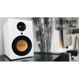 Mitchell Acoustics - uStream One True Wireless Stereo – Paire d'enceintes bibliothèques sans fil HiFi Stéréo Bluetooth. Blanc-3