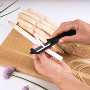Lot De 2 Éplucheurs à Asperges Solingen - Lame Métal Rotative, Pour Fruits Et Légumes, Blanc