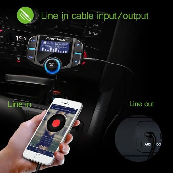 UMIWE Casque Moto Bluetooth Parler Mains Libres Microphone Compatible avec la Plupart des Casques de Scooter Moto Casque sans Fil Bluetooth Casque avec Commande vocale