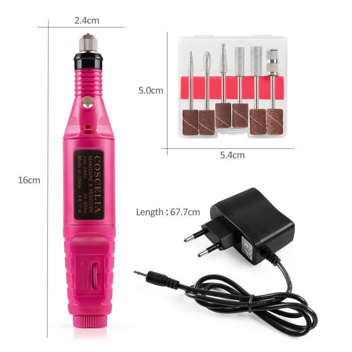 Coscelia Kit 24W UV/LED Lampe 15pc Vernis Gel Semi Permanent Ponceuse à ...