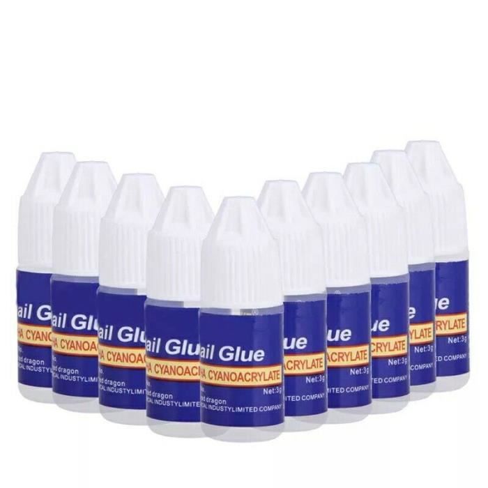 Lot De 20 Tubes Colle Pour Ongles 3g - French Manucure, Nail Art, Neuf