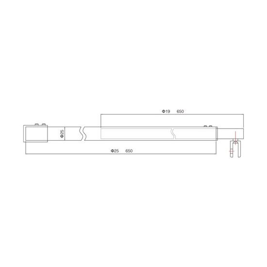 Barre De Stabilisation Télescopique Pour Verre De Douche - Longueur Réglable 75 à 135 Cm - Chrome - Verre 6-10 Mm - 8
