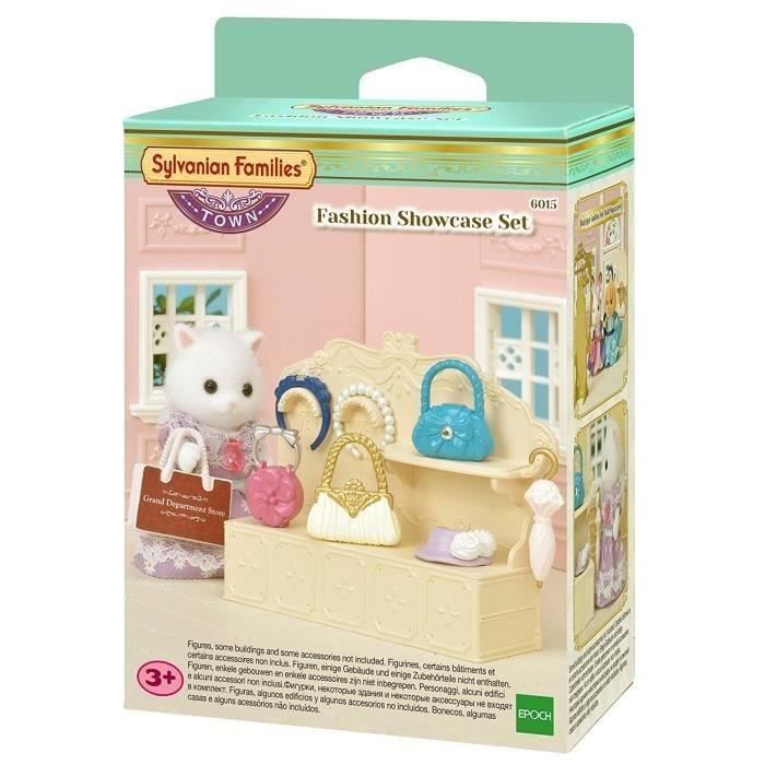 Sylvanian Families – Présentoir Boutique De Maroquinerie Avec Accessoires (6015) – Grand Sœur Chat Persan – Pour Grand Magasin
