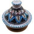 Mini Tajine Ethnique De La Porte D'Épices Sauces En Céramique Marocaine Tunisien 1211201234-0