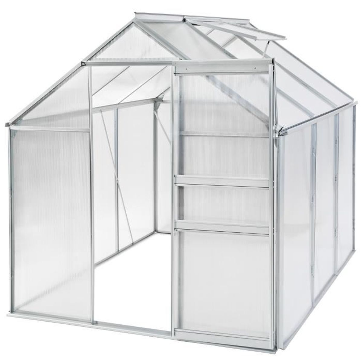 Serre De Jardin Aluminium 190x190x195 Cm Achat Vente Serre De