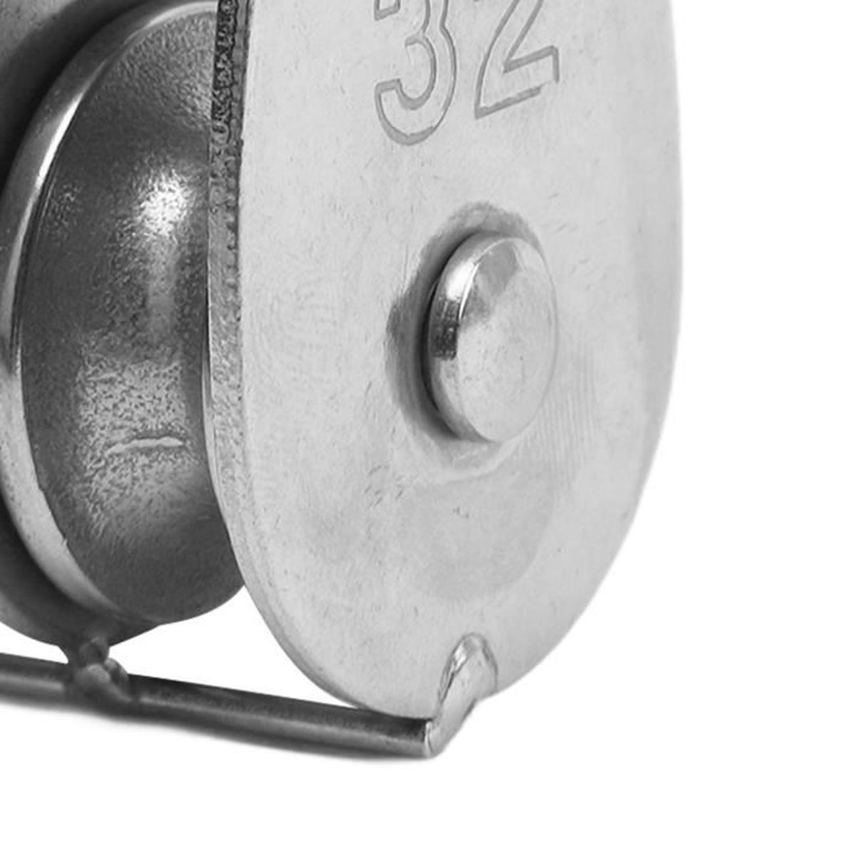 Bloc De Poulie Double 2 Pièces M32 Acier Inoxydable - Rotation 360° Charge 250kg