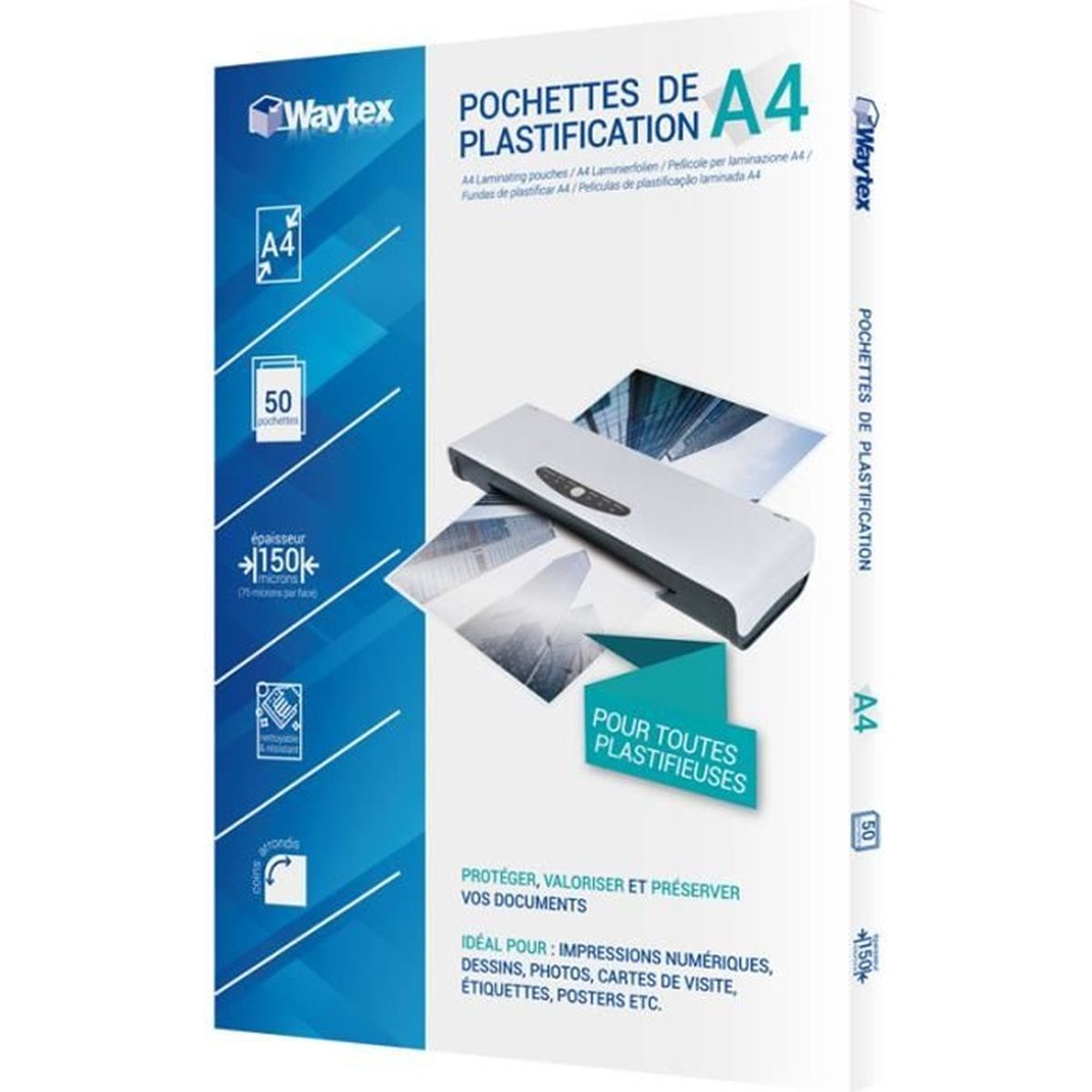 Pack 50 Feuilles Plastification A6 Brillante - Haute Qualité Avec Raclette, Pour Cartes Visite Et Photos !