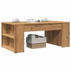 vidaXL Table basse chêne artisanal 102x55x42 cm bois d'ingénierie, table d'appoint, table de salon, table latérale, bout de 856025