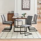 AINPECCA-Lot de 6 Chaise Cantilever Design - Assise & Dossier PU Souple-Confort Élastique - Bureau/Salle à Manger/Séjour(Gris