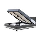 DFM JUPITER LIT COFFRE PU GRIS A LED 160X200 CM