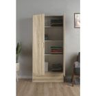 Dmora - Armoire polyvalente 2 portes Audette, 79,4x35,7h170,4 cm, Chêne, Panneau effet bois