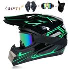 Casque de motocross adulte ANTCOOL avec lunettes sans couverture complète - Casque adulte 1 paire de gants