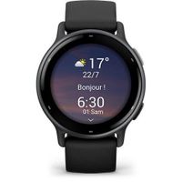 Montre GPS connectée - GARMIN - Vivoactive 5 - WiFi - 30,4 mm (1,2") - Gris avec bracelet Noir