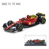 2022 F1-75 n ° 16 - Bburago 1:43 F1 2022 Ferrari F1-75 75th Anniversaire Giallo Sainz De Voiture En Alliage M