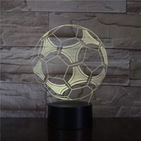 Lampe Illusion 3D Veilleuse LED Ballon De Football Forme Pour Chambre Décor Cadeau Pour Petits Amis Fan De Football Télécommande 