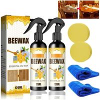 Beeswax Spray,Cire D'Abeille Pour L'Entretien Des Meubles En Bois,Cire D'Abeille Pour Assaisonnement Du Bois Nettoyant Et Polissage