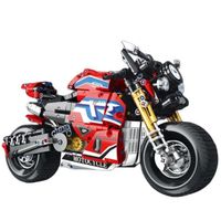 Modèle de construction de motocyclette de combat pour enfants, jouet de construction en blocs de construction, jouet éducatif