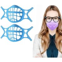Support Facial 3D,5pcs,Support de Respirant,Support Silicone Doux Réduit la buée sur les lunettes,Coque Lavable et Réutilisable