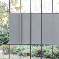 Bande de brise-vue Jesteburg PVC 35 m x 19 cm 6,65 m² gris clair RAL 7040