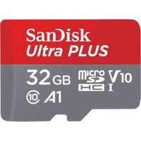 GENERIQUE 0619659175016 - COMMUTATEUR KVM - Carte Mémoire SanDisk Ultra Plus MicroSDHC UHS-I 32 Go avec Adaptateur microSD,