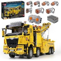 Véhicule d'assistance routière jaune - MOULD KING - Lego Technic - Télécommande et 4883 pièces