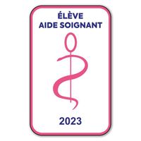 Autocollant Sticker - Vignette Caducée 2023 pour Pare Brise en Vitrophanie - V6 Élève Aide Soignant 