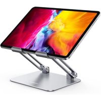 UGREEN Support Tablette Bureau Reglable a Double Tige Porte Telephone Pliable Aluminium Compatible avec iPad Pro 12,9 iPad Ai