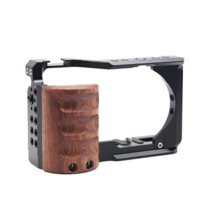 STABILISATEUR Avec poignée en bois-Cage de caméra pour Sony ZVE1