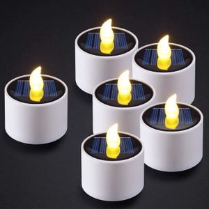 PChero Lot de 2 bougies chauffe-plat LED rechargeables sans flamme avec minuterie à distance scintillement à piles avec câble de charge USB pour décoration de fête de Noël Halloween Blanc chaud 