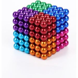 Gadget de Bureau Anti-Stress Puzzle magnétique 3D Une infinité de Combinaisons Cube Set de création illimité Magnet s 100 Billes aimantées de 5mm Jouet & décoration