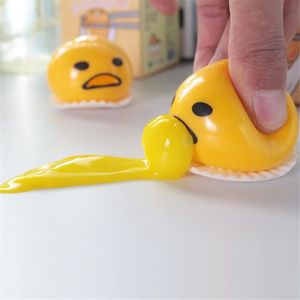 1pc Squishy Puking Egg Yolk Stress Ball with Yellow Goop Funny Egg Ball Toy-Jouet Anti Stress Squishy Kawaii Pas Cher id/éal Cadeau Stress Reliever Squeeze Jouets