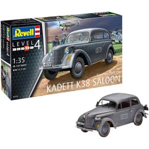 VOITURE À CONSTRUIRE Maquette Voiture de Service Allemands Kadett K38 Saloon - Revell - Kit de modélisme - Niveau avancé - 129 pièces