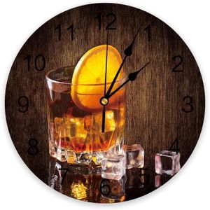 PENDULE MURALE HORLOGE Cocktail boisson alcool verre 0442 FR