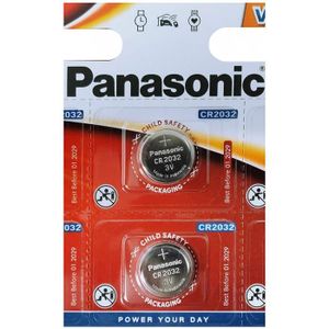 PILES Panasonic Cr2032 Lot De 2 Piles Bouton Au Lithium 